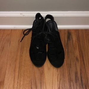 Black Lace Up Heels
